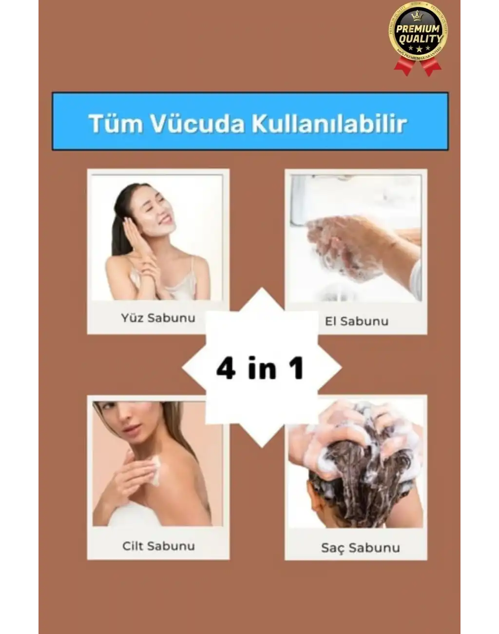 Organik Ferah Koku Cilt Bariyerini Güçlendirir Nemlendirir %100 Doğal Hindistan Cevizi Sabunu 1 Adet