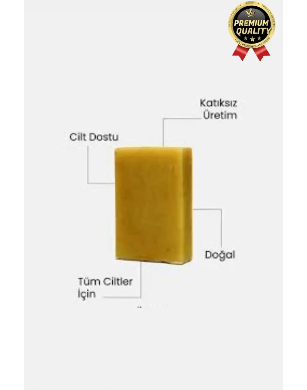 Organik El Yapımı Ferah Koku Cilt Bariyerini Güçlendirir Nemlendirir %100 Doğal Kükürt Sabunu 1 Adet