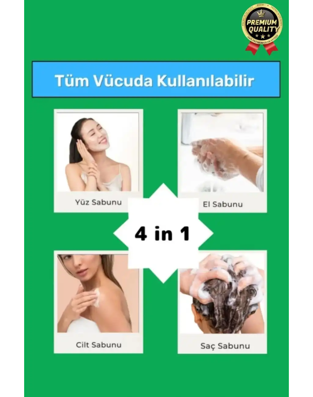 Organik Ferah Koku Cilt Bariyerini Güçlendirir Nemlendirir %100 Doğal Aloe Vera Sabunu 1 Adet