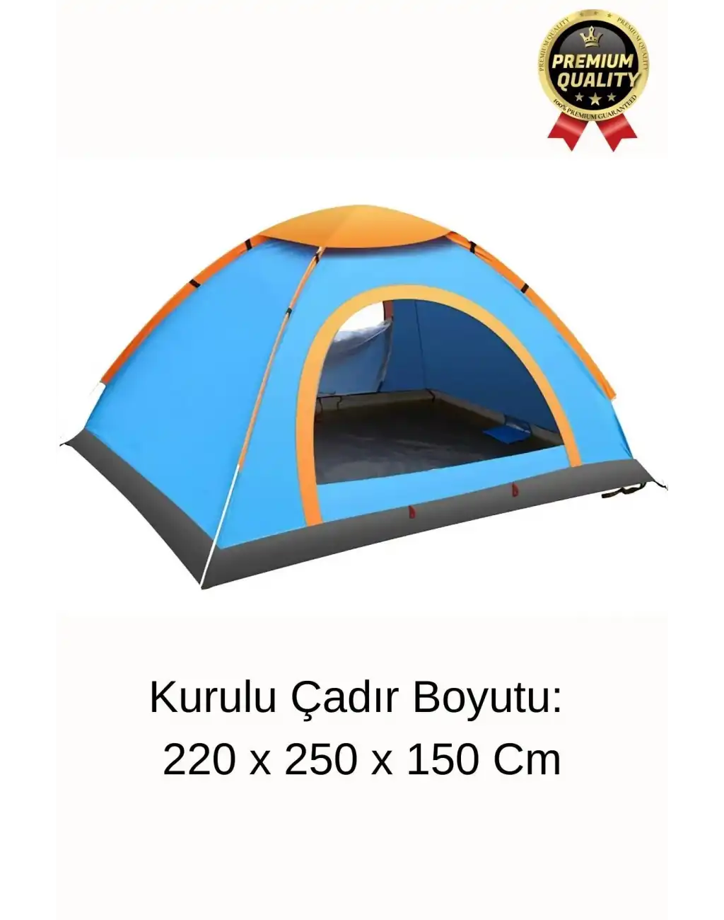 Ultra Dayanıklı Kolay Kurulum Taşıma Çantalı Su Geçirmez Sineklikli Tüllü 6 Kişilik Kamp Çadırı