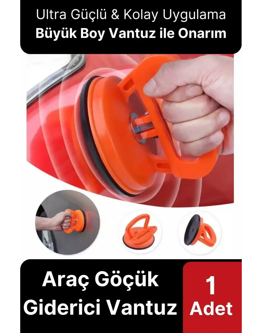 Çok Amaçlı Pratik Otomobil Araba Araç Kaporta Göçük Ezik Giderici Onarım Vakum Vantuz Büyük Boy