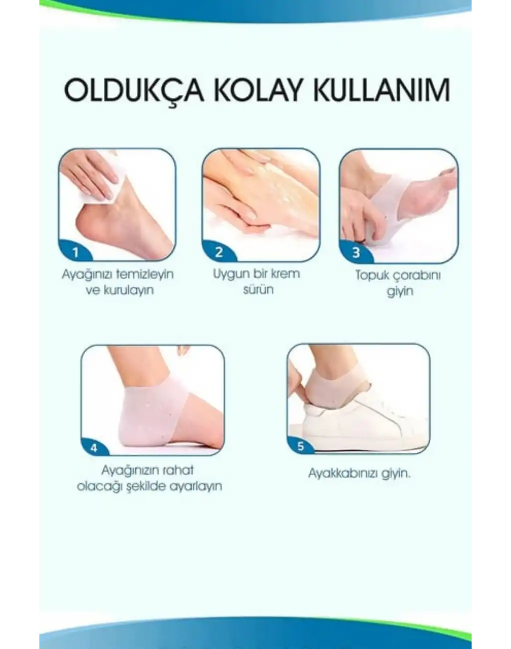 Ultra Rahat Çatlak Nasır Diken Esnek Silikon Tabanlık Gömlek Topuk Çorabı Koruyucu Bunyon 1 Çift
