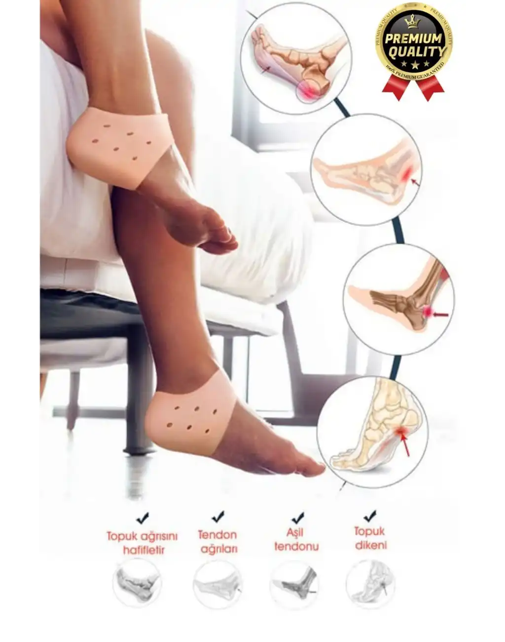 Ultra Rahat Çatlak Nasır Diken Esnek Silikon Tabanlık Gömlek Topuk Çorabı Koruyucu Bunyon 1 Çift