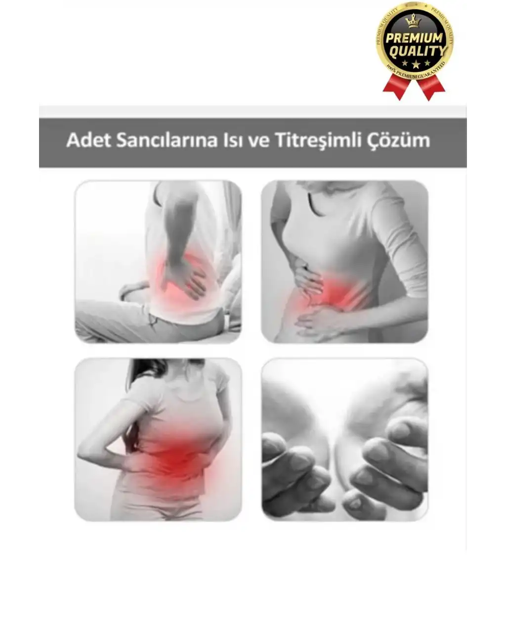 Kadınlar İçin Titreşimli Isı Veren Ağrı Azaltan Sıcak Tutan Dijital Özel Gün Regl Adet Bel Kemeri