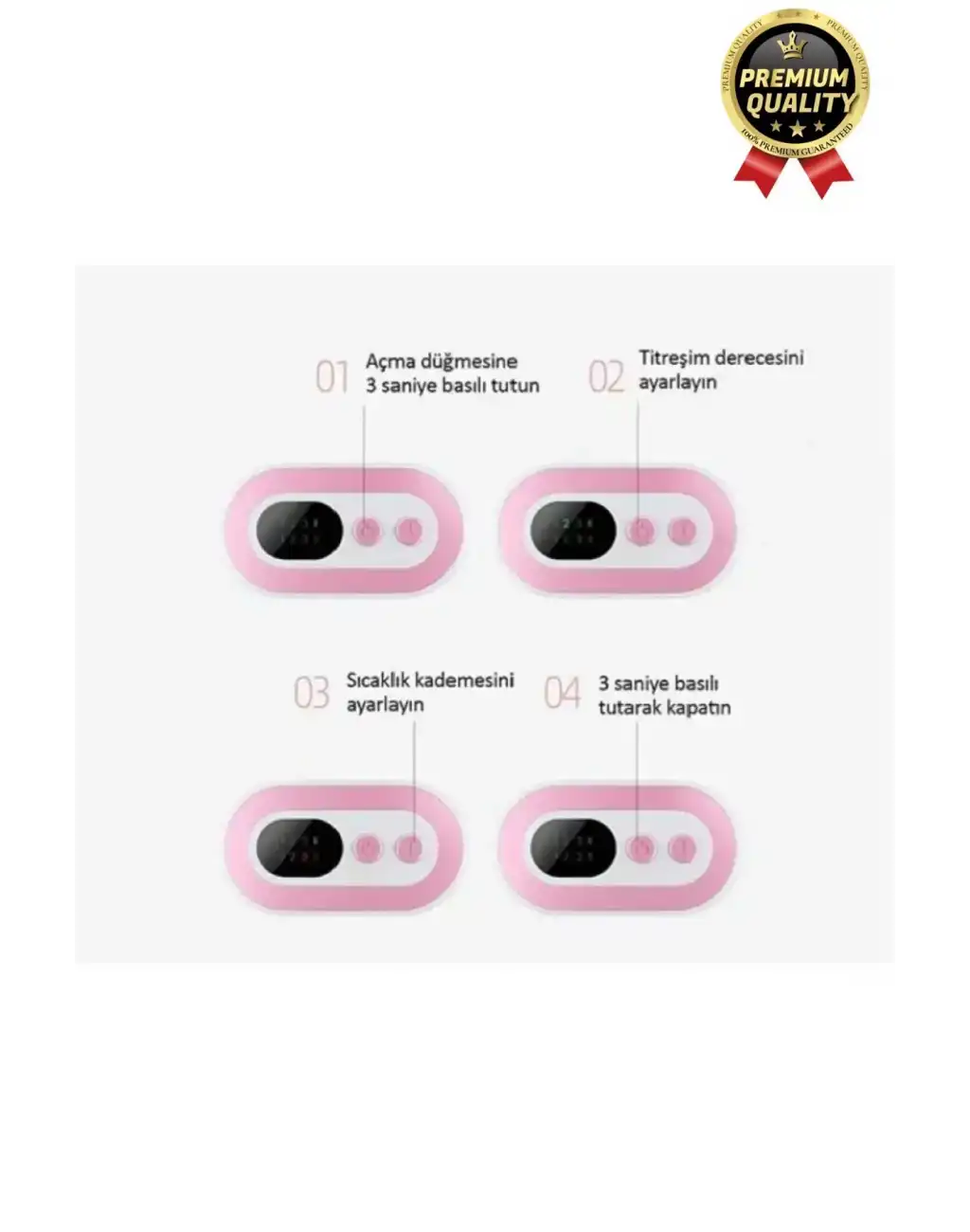 Kadınlar İçin Titreşimli Isı Veren Ağrı Azaltan Sıcak Tutan Dijital Özel Gün Regl Adet Bel Kemeri