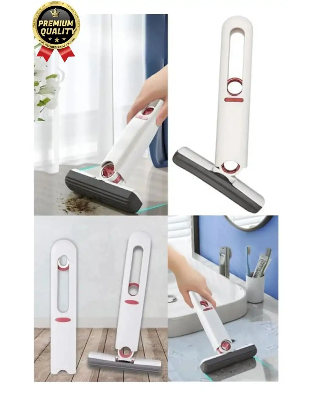 Çok Amaçlı Taşınabilir Pratik Sıkmalı Sünger Oto Tezgah Banyo Mutfak Cam Temizleme Silme Çekpas Mop