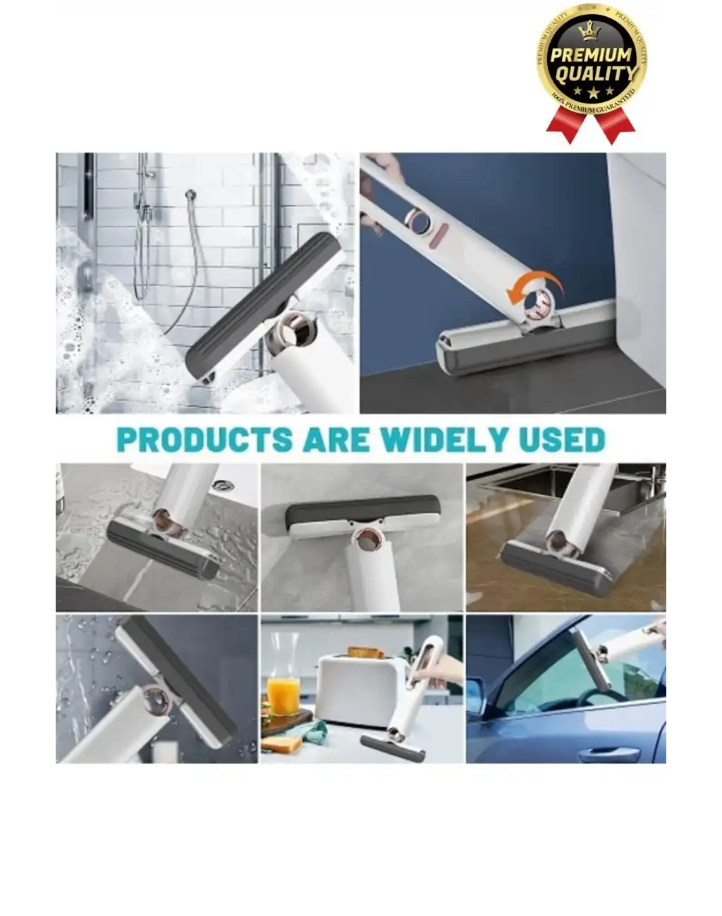 Çok Amaçlı Taşınabilir Pratik Sıkmalı Sünger Oto Tezgah Banyo Mutfak Cam Temizleme Silme Çekpas Mop