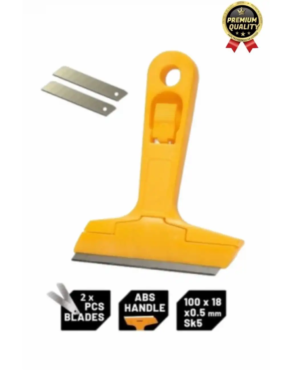 Çok Fonksiyonlu Cam Seramik Ocak Fayans Derz Boya Kısa Saplı 2 Adet Yedekli Sökücü Kazıma Bıçağı