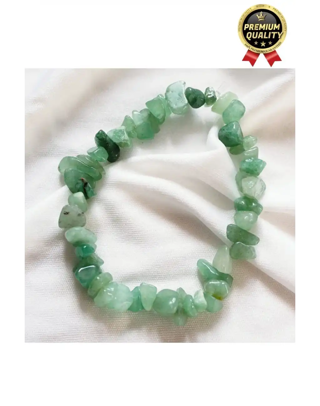 Özel Üretim Enerji Yükselten Esnek Ipli Başak Burcu Gerçek Yeşim Aventurin Doğal Taş Unisex Bileklik