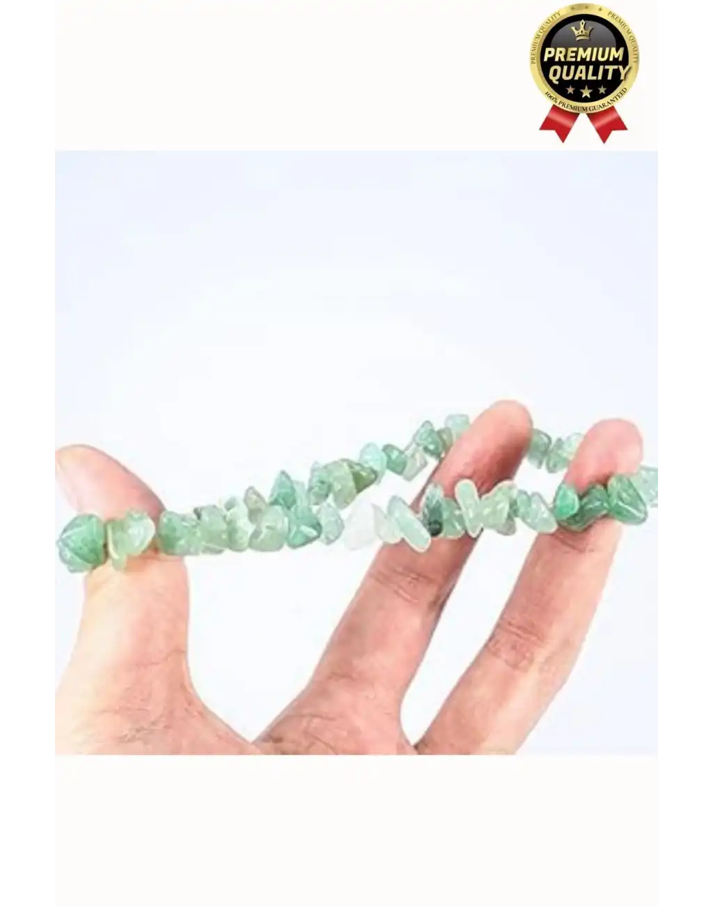 Özel Üretim Enerji Yükselten Esnek Ipli Başak Burcu Gerçek Yeşim Aventurin Doğal Taş Unisex Bileklik
