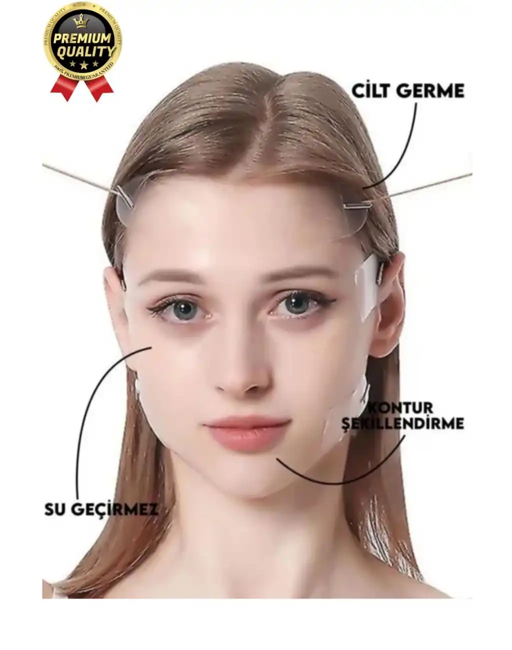 Çok Amaçlı Estetik Günlük Lastikli Yüz Kaş Göz Boyun Vücut Kaz Ayağı İpli Gerdirme Bantları 3lü Set