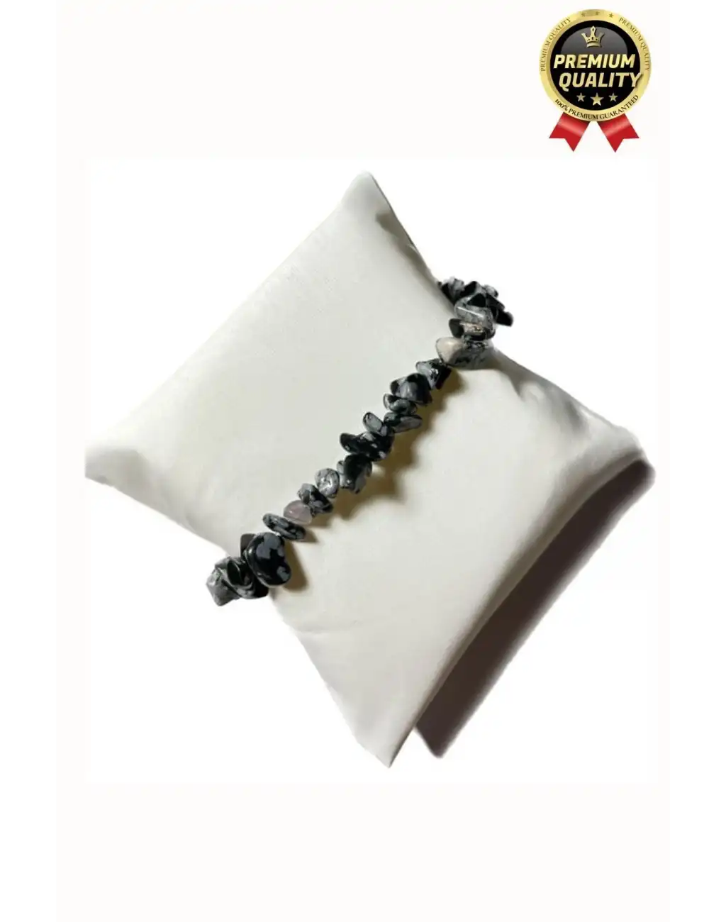 Özel Üretim Enerji Yükselten Esnek İp İkizler Burcu Gerçek Siyah Obsidyen Doğal Taş Unisex Bileklik
