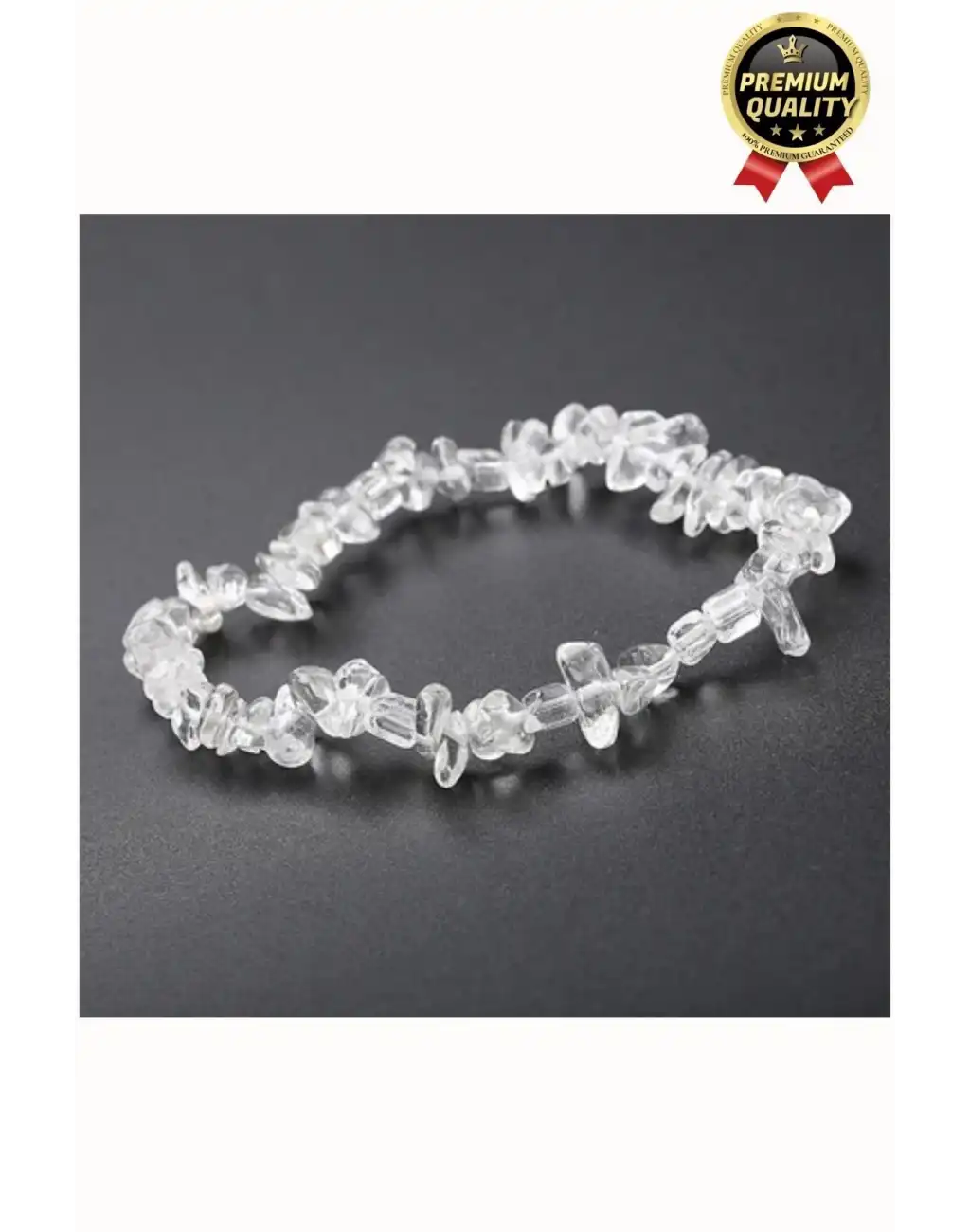 Özel Üretim Enerji Yükselten Esnek İpli Koç Burcu Beyaz Kristal Kuvars Doğal Taş Unisex Bileklik
