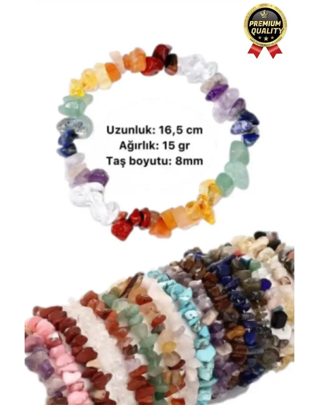 Özel Üretim Enerji Yükselten Esnek İpli Koç Burcu Beyaz Kristal Kuvars Doğal Taş Unisex Bileklik