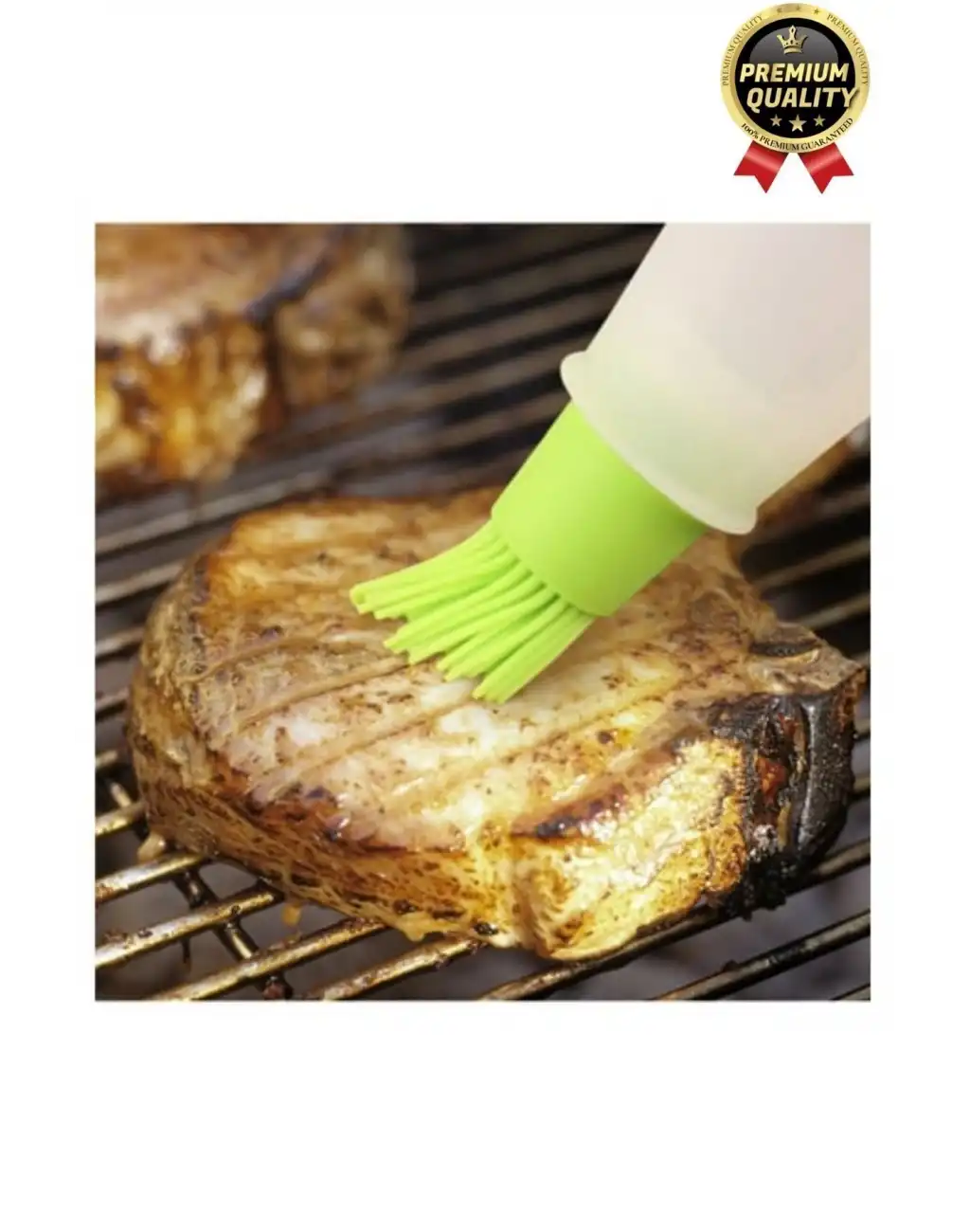 Çok Amaçlı Uzun Ömürlü Damlatılabilir Sürülebilir Yağ Sos Yumurta Hazneli Silikon Fırçalı Yağdanlık