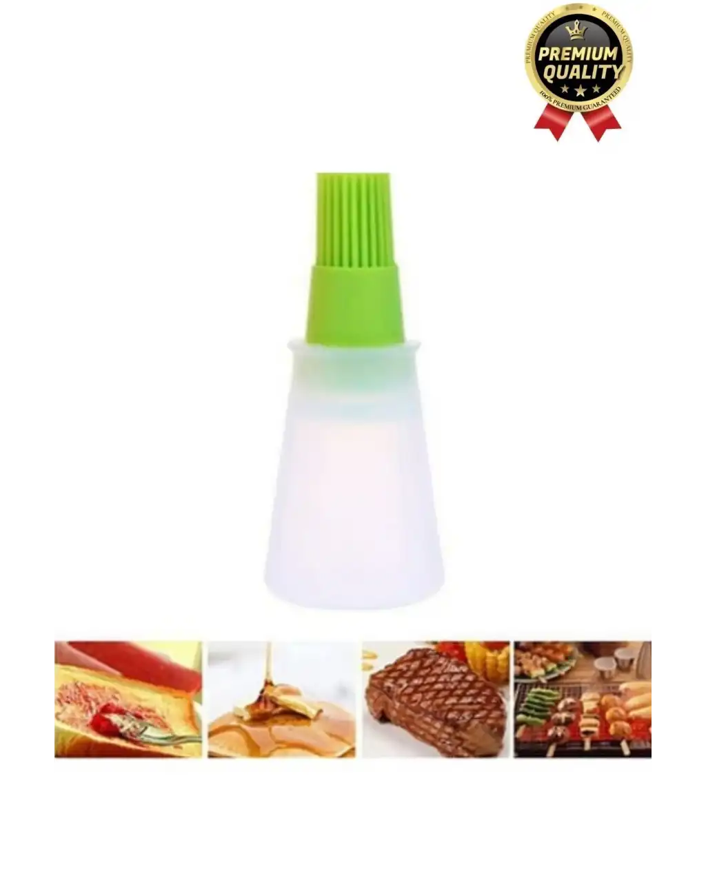 Çok Amaçlı Uzun Ömürlü Damlatılabilir Sürülebilir Yağ Sos Yumurta Hazneli Silikon Fırçalı Yağdanlık