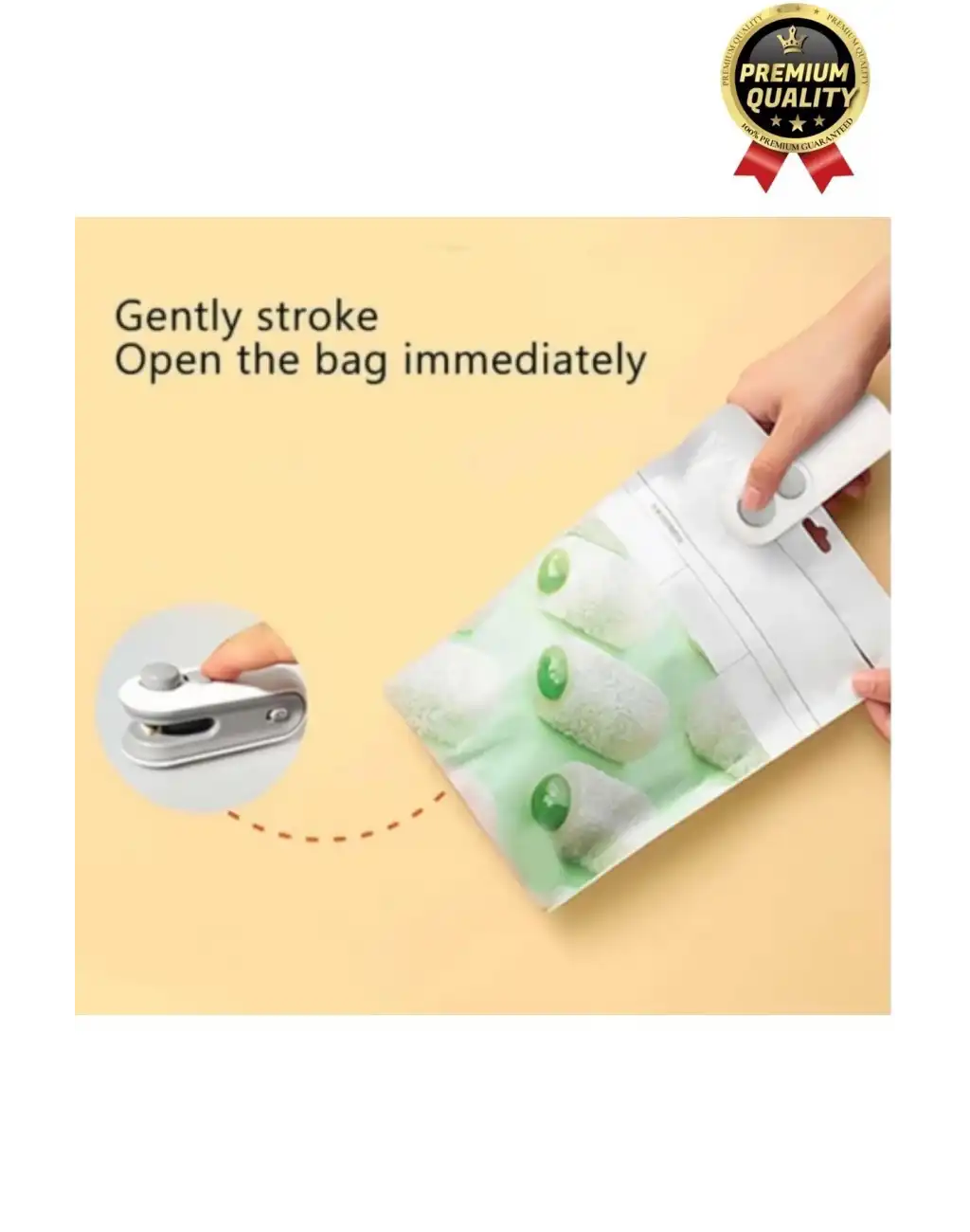 Çok Fonksiyonlu Isıya Gerek Duymayan 400mAh Şarj Edilir Mini Poşet Ambalaj Ağzı Kapatıcı Ve Kesici