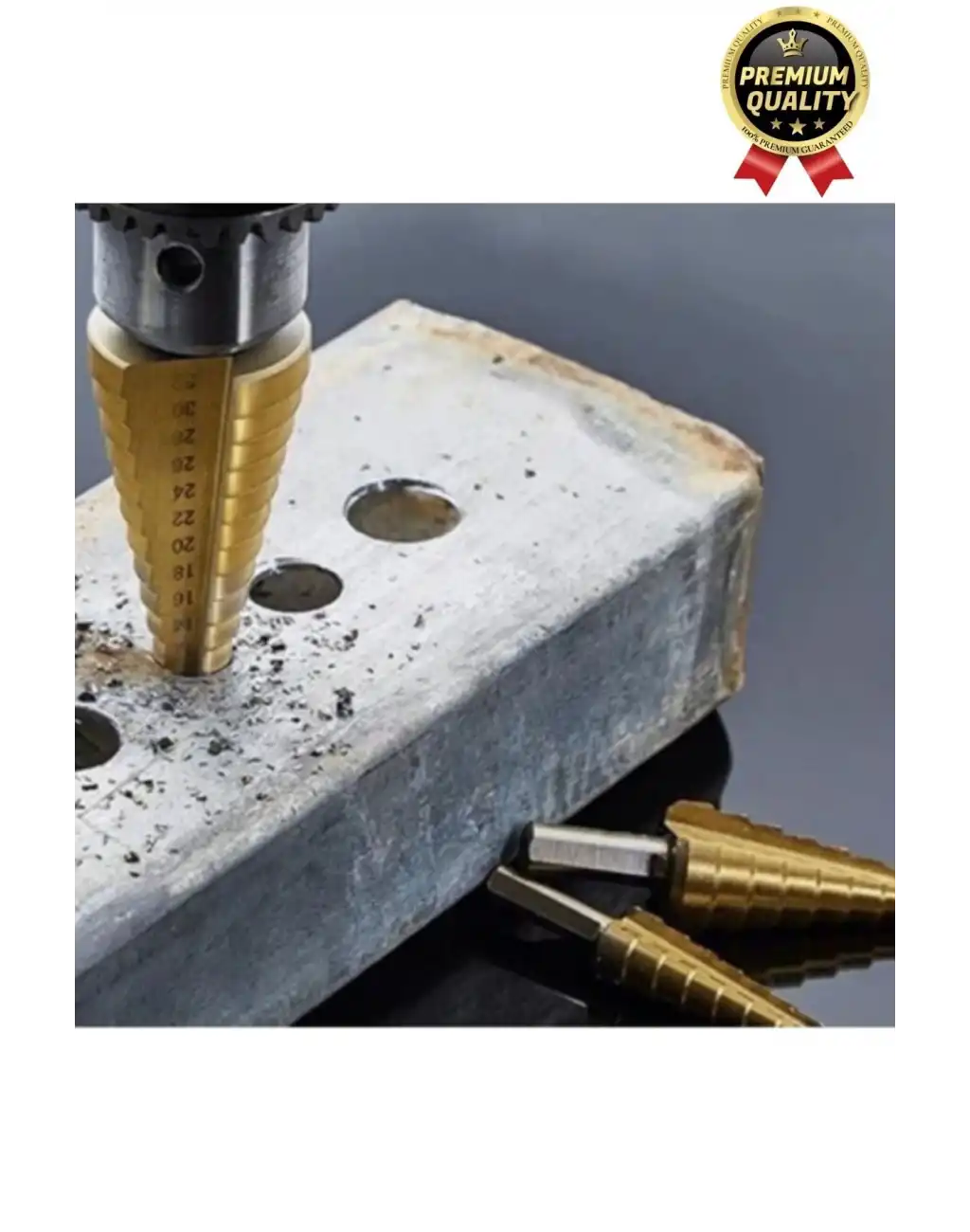 Çok Fonksiyonlu Çift Yiv Sistemli Kademeli Çatlatmadan Kesim Matkap Ucu Sac Delme 6 Parça Panç Seti