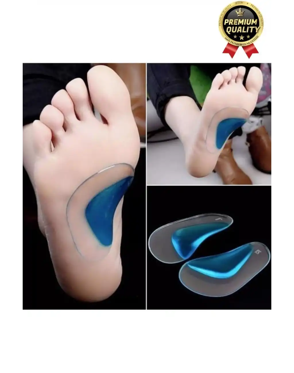 Çok Amaçlı Rahat Anatomik Boşluk Doldurucu Jel Düz Taban Önleyici Ark Destek Silikon Ayak Tabanlığı