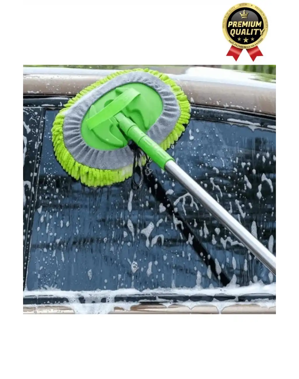 Çok Fonksiyonlu 180 Derece Dönen Mikrofiber Mop Çizmez Araba Otomobil Yıkama Uzun Sopalı Fırça Seti