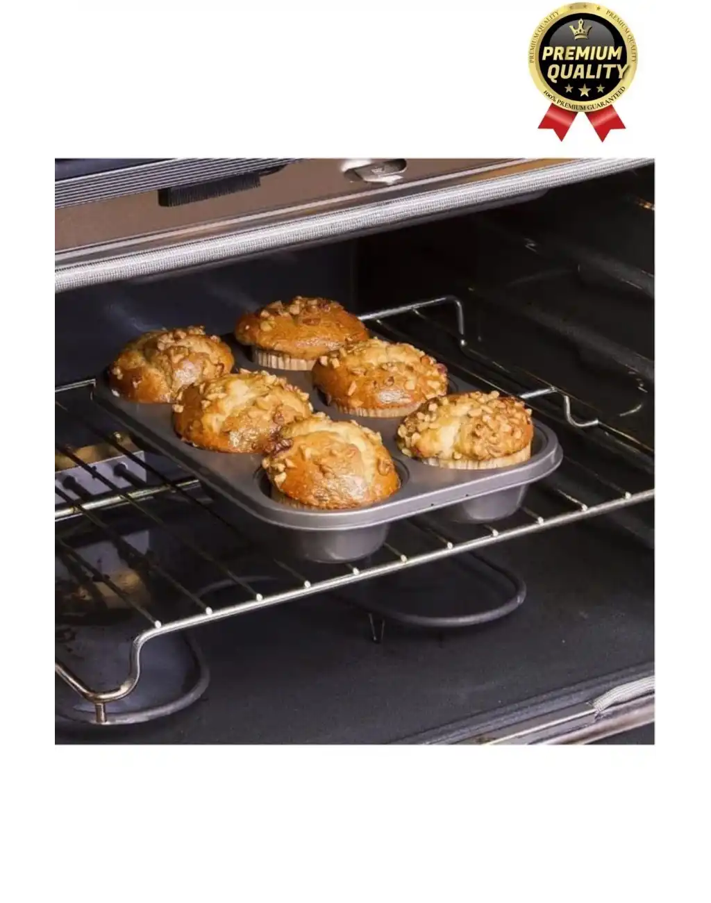 Çok Amaçlı Mutfak Yüksek Isıya Dayanıklı Yıkanabilir Yanmaz Yapışmaz 6’lı Kek Muffin Cupcake Kalıbı