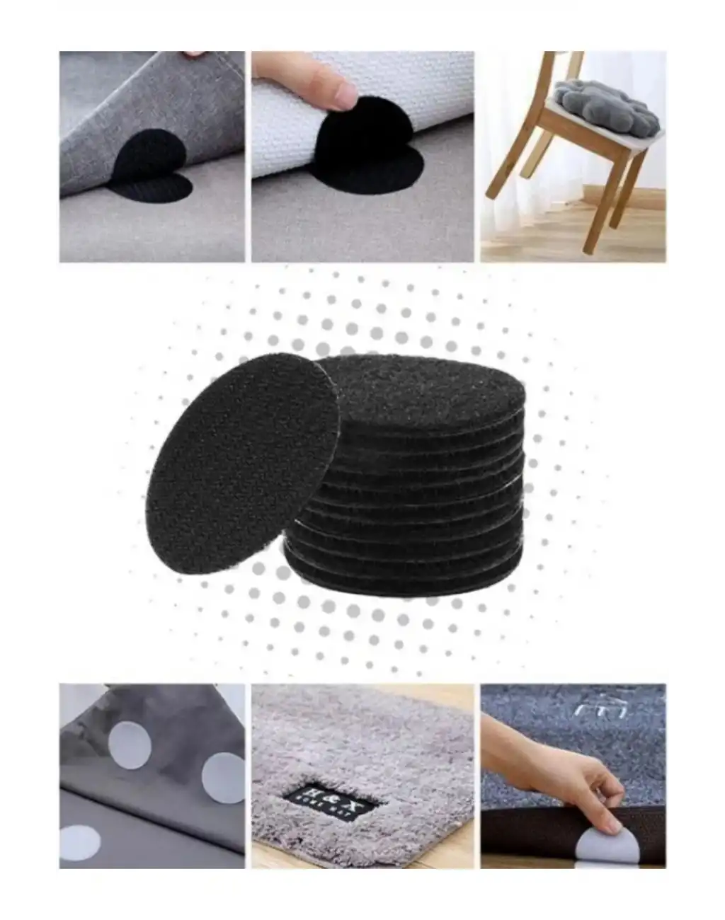 Çok Amaçlı Sabitleyici Kaydırmaz Kendinden Yapışkanlı Yıkanabilir Halı Kilim Koltuk Cırt Bant 10 Adt