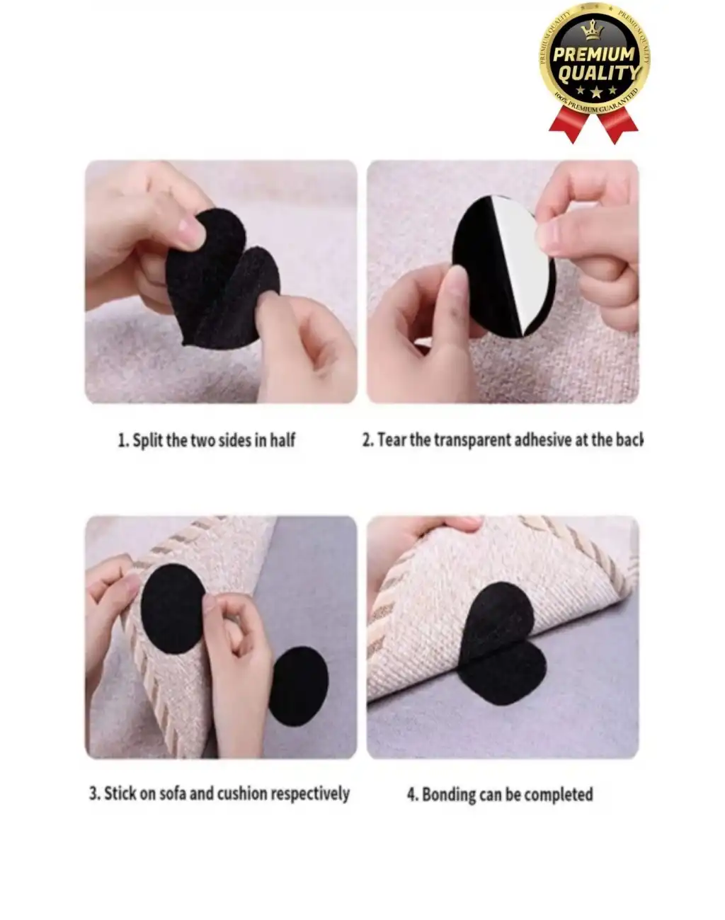 Çok Amaçlı Sabitleyici Kaydırmaz Kendinden Yapışkanlı Yıkanabilir Halı Kilim Koltuk Cırt Bant 10 Adt