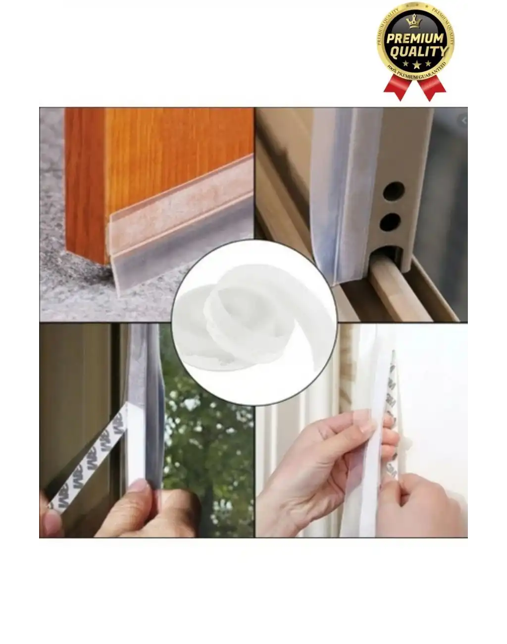 Şeffaf Silikon Rüzgâr Soğuk Böcek Engelleme Cam Kapı Pencere İzolasyon Yalıtım Şerit Bant 5mt 2 Adet