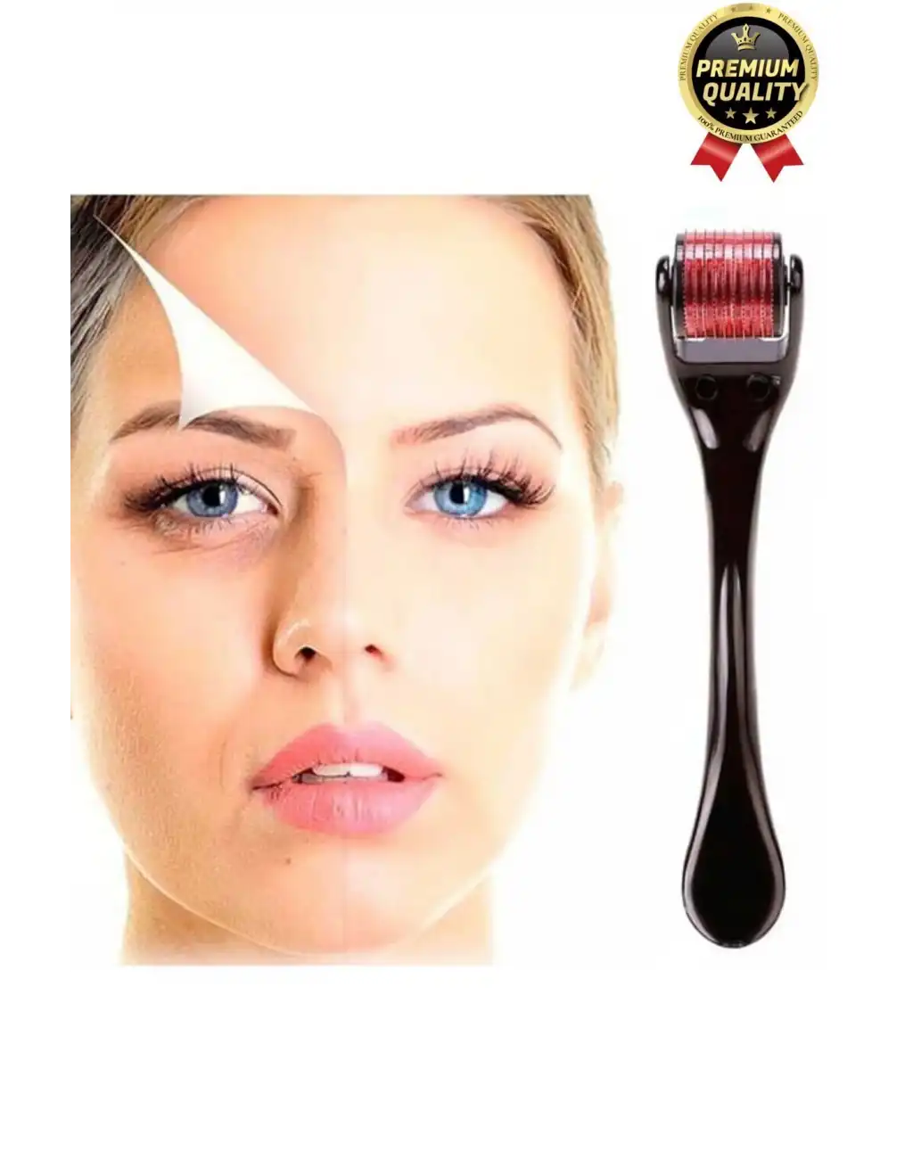 Premium Cilt Bakım ve Yüz Masaj Aleti Vücut Yenileme Titanyum Uçlu 540 İğneli Dermaroller 0,50 mm