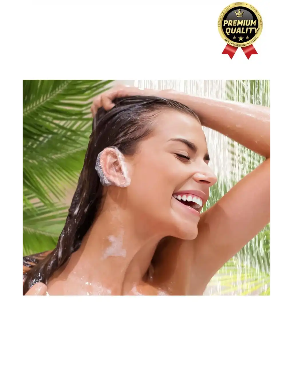 Çok Amaçlı Pratik Dayanıklı Elastik Tek Kullanımlık Banyo Duş Su geçirmez Kulak Bonesi 100 Adet