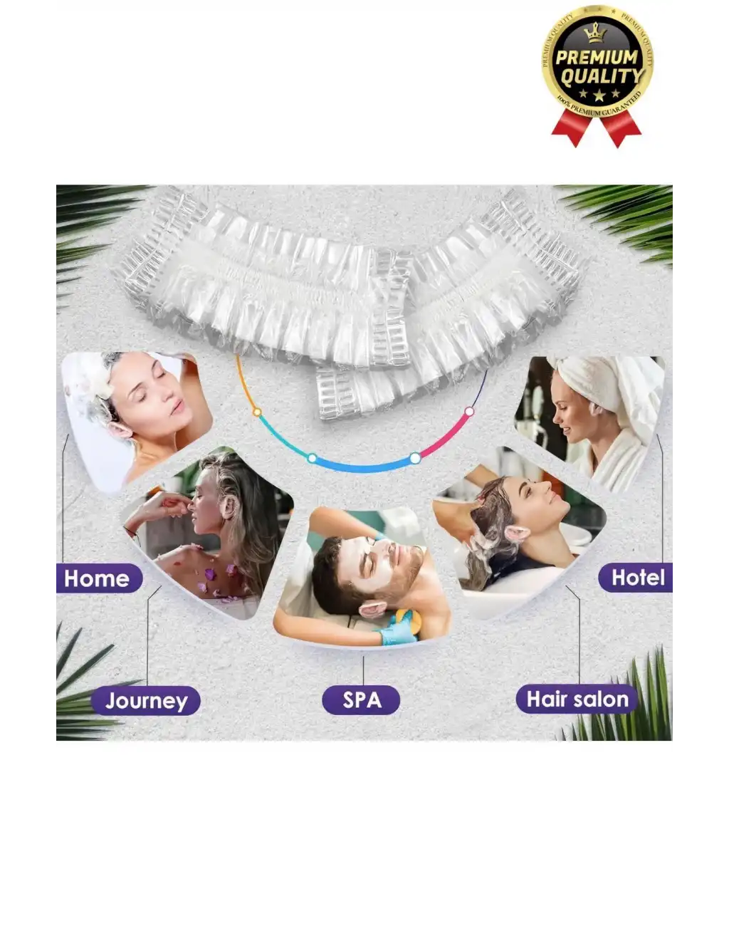 Çok Amaçlı Pratik Dayanıklı Elastik Tek Kullanımlık Banyo Duş Su geçirmez Kulak Bonesi 100 Adet