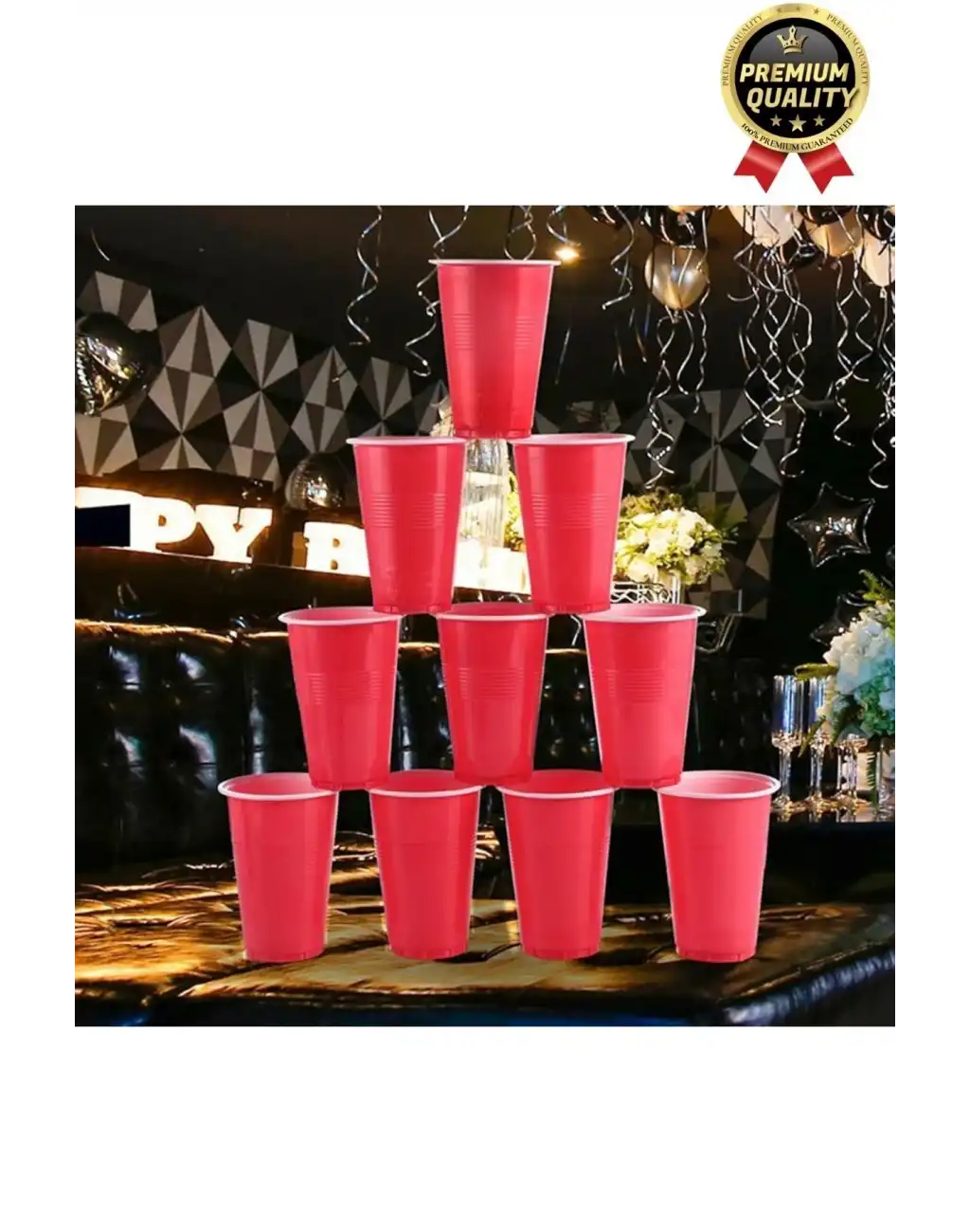 Özel Gün Beer Pong Yetişkin Eğlence Parti Malzemeleri İçki Bira Renkli 12 Toplu Karton Oyun Bardağı