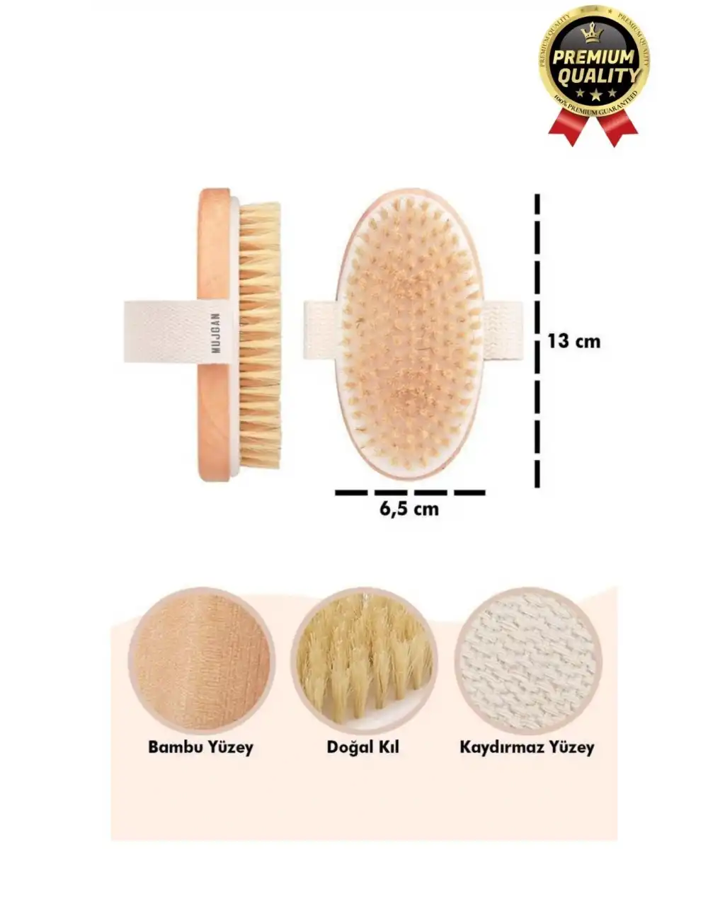 Yeni Üretim Çatlak Giderici Selülit Önleyici %100 Doğal At Kılı Ahşap Banyo Fırçası Kuru Masaj Aleti