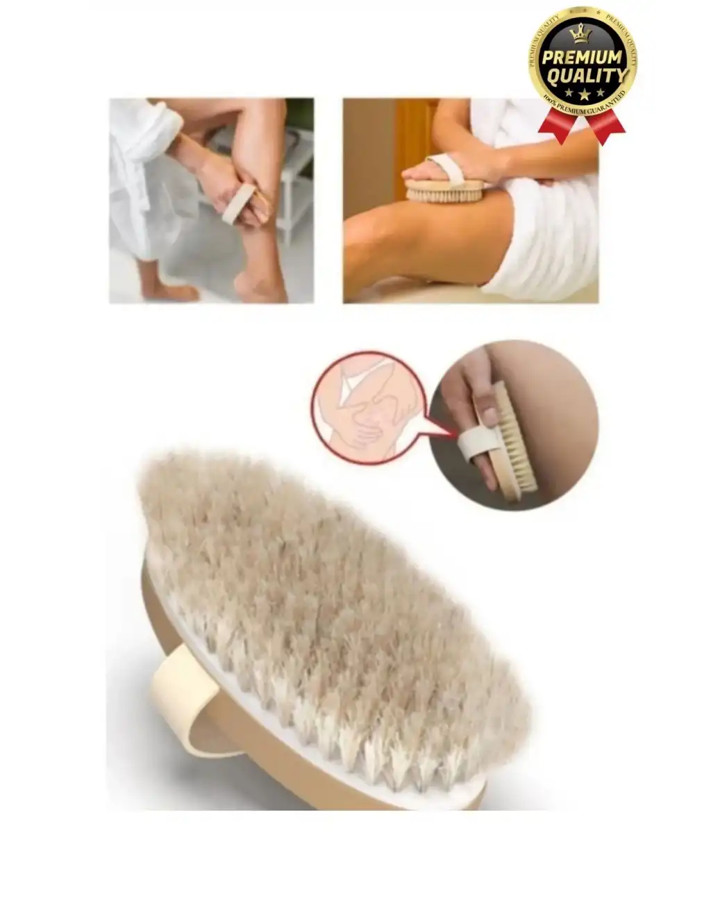 Yeni Üretim Çatlak Giderici Selülit Önleyici %100 Doğal At Kılı Ahşap Banyo Fırçası Kuru Masaj Aleti