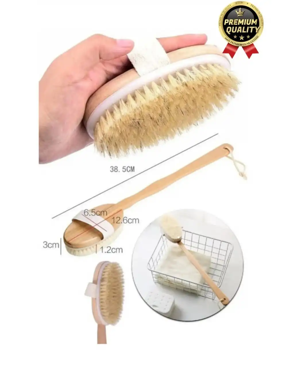 Yeni Üretim Çatlak Giderici Selülit Önleyici %100 Doğal At Kılı Ahşap Banyo Fırçası Kuru Masaj Aleti