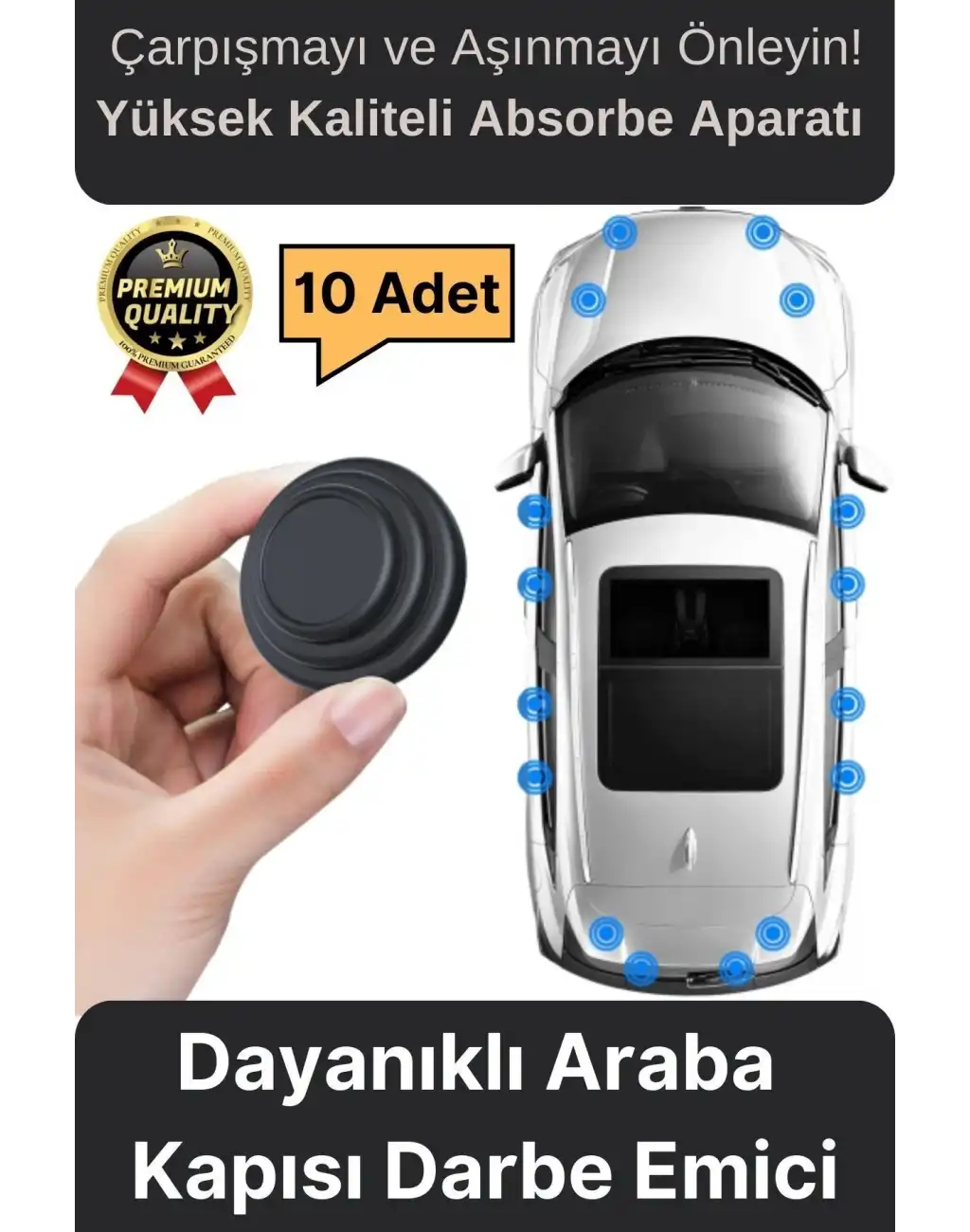 Yüksek Kalite Dayanıklı Çarpma Engelleyici Araba Oto Kapı Sesi Darbe Emici Absorbe Aparatı 10 Adet