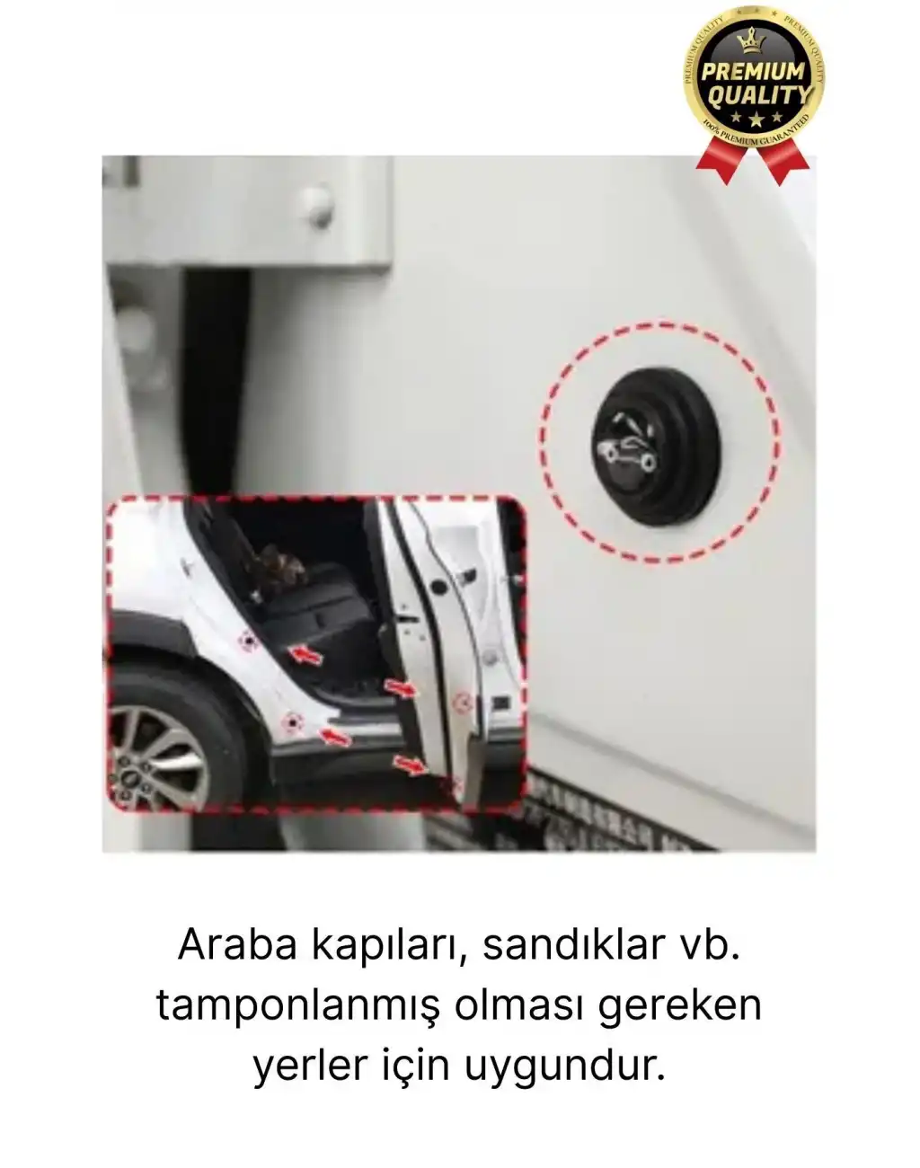 Yüksek Kalite Dayanıklı Çarpma Engelleyici Araba Oto Kapı Sesi Darbe Emici Absorbe Aparatı 10 Adet