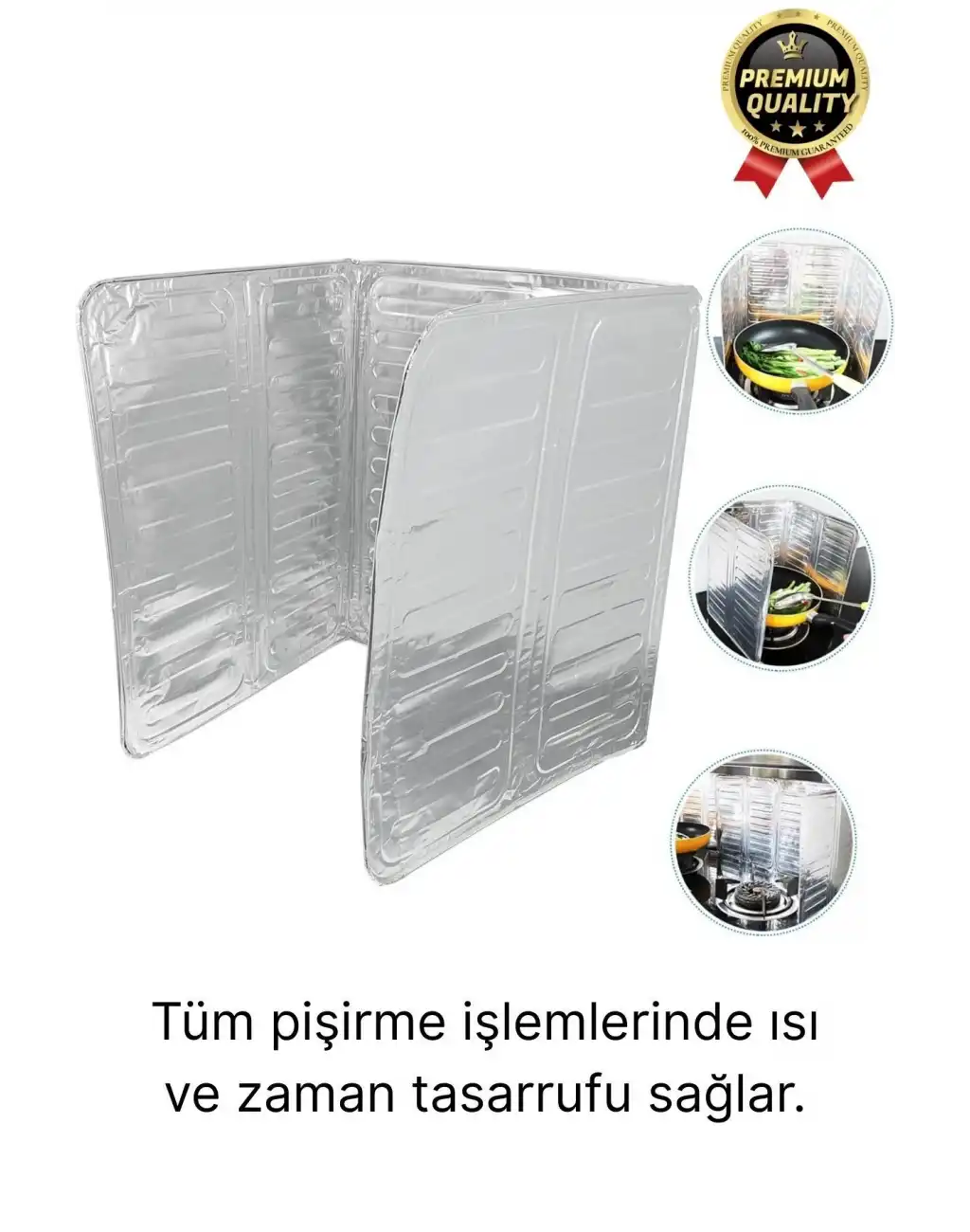 Katlanabilir Kolay Silinir Paslanmaz Ocak Kızartma Pişirme Yağ Sıçrama Koruyucu Alüminyum Paravan