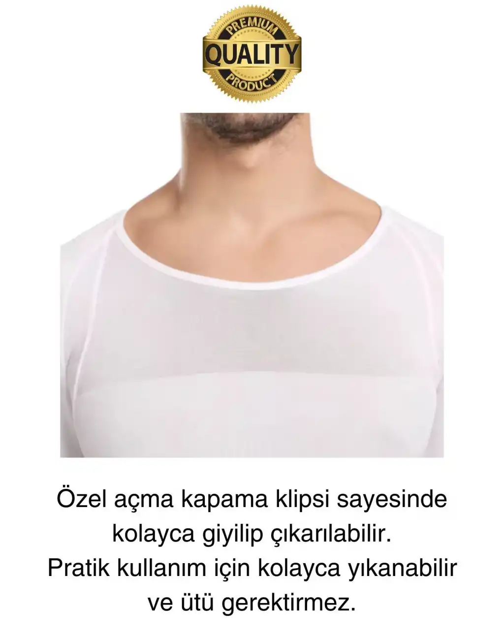 Beyaz Renk Erkek Bel Göğüs Dik Duruş Korsesi Atlet Jinekomasti Göbek Sıkılaştırıcı Toparlayıcı