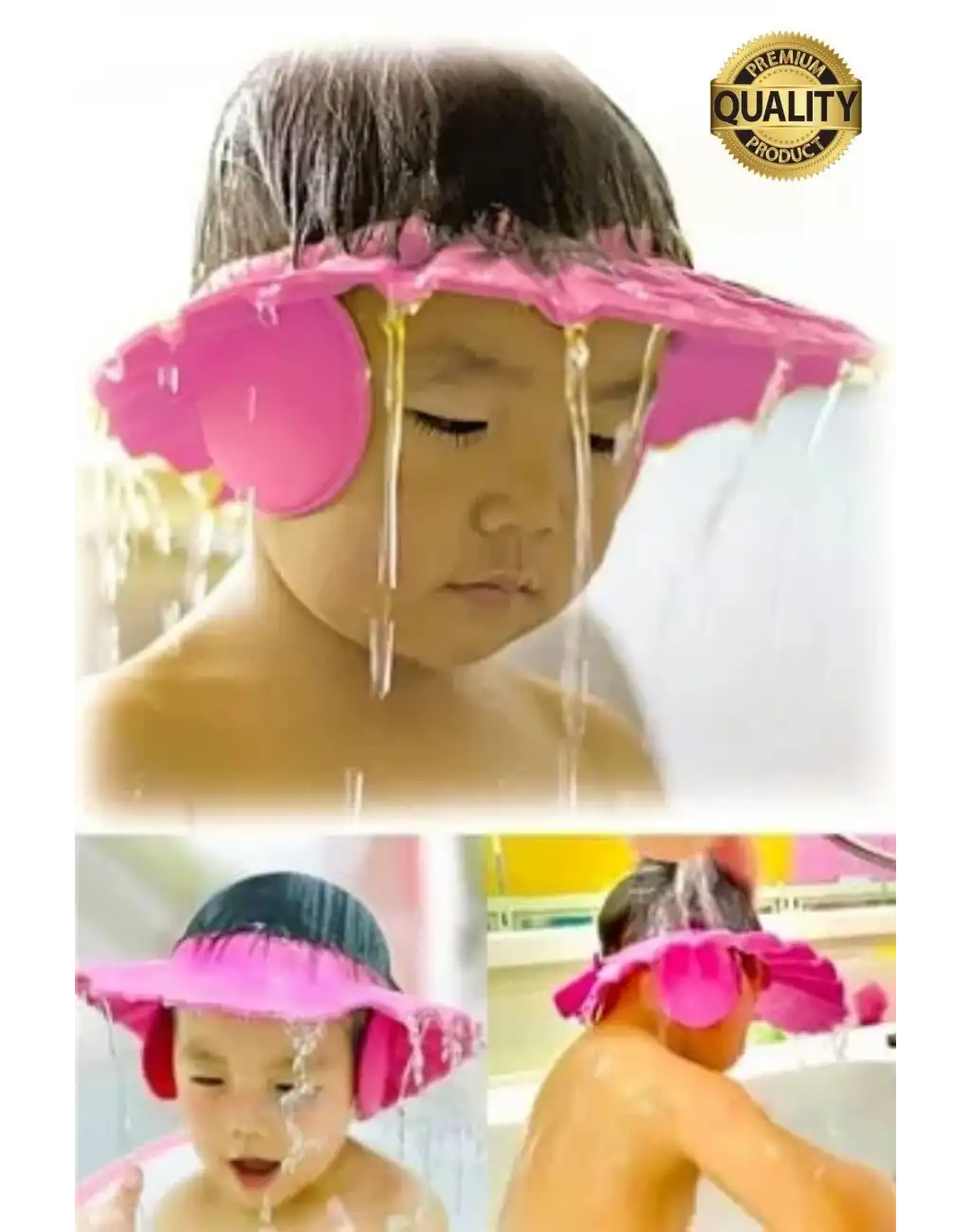 Ayarlanabilir Çocuk Bebek Duş Şapkası Göze Şampuan Su Sabun Kaçmasını Önleyen Koruyucu Banyo
