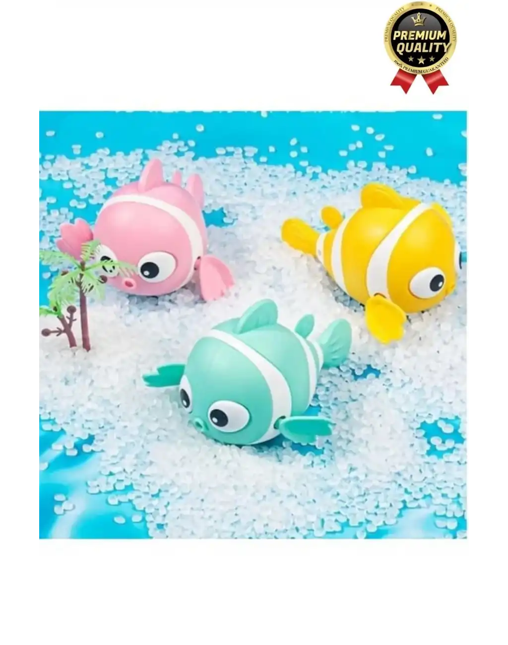 Özel Üretim Banyo Arkadaşı Eğlenceli Bebek Çocuk Renkli Oyuncak Kurmalı Yüzen Hareketli Banyo Balığı