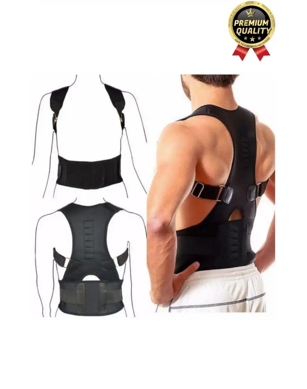 Profesyonel Ortopedik Omurga Sırt Bel Kas Güçlendirici Fıtık Kamburluk Önleyici Dik Duruş Korsesi