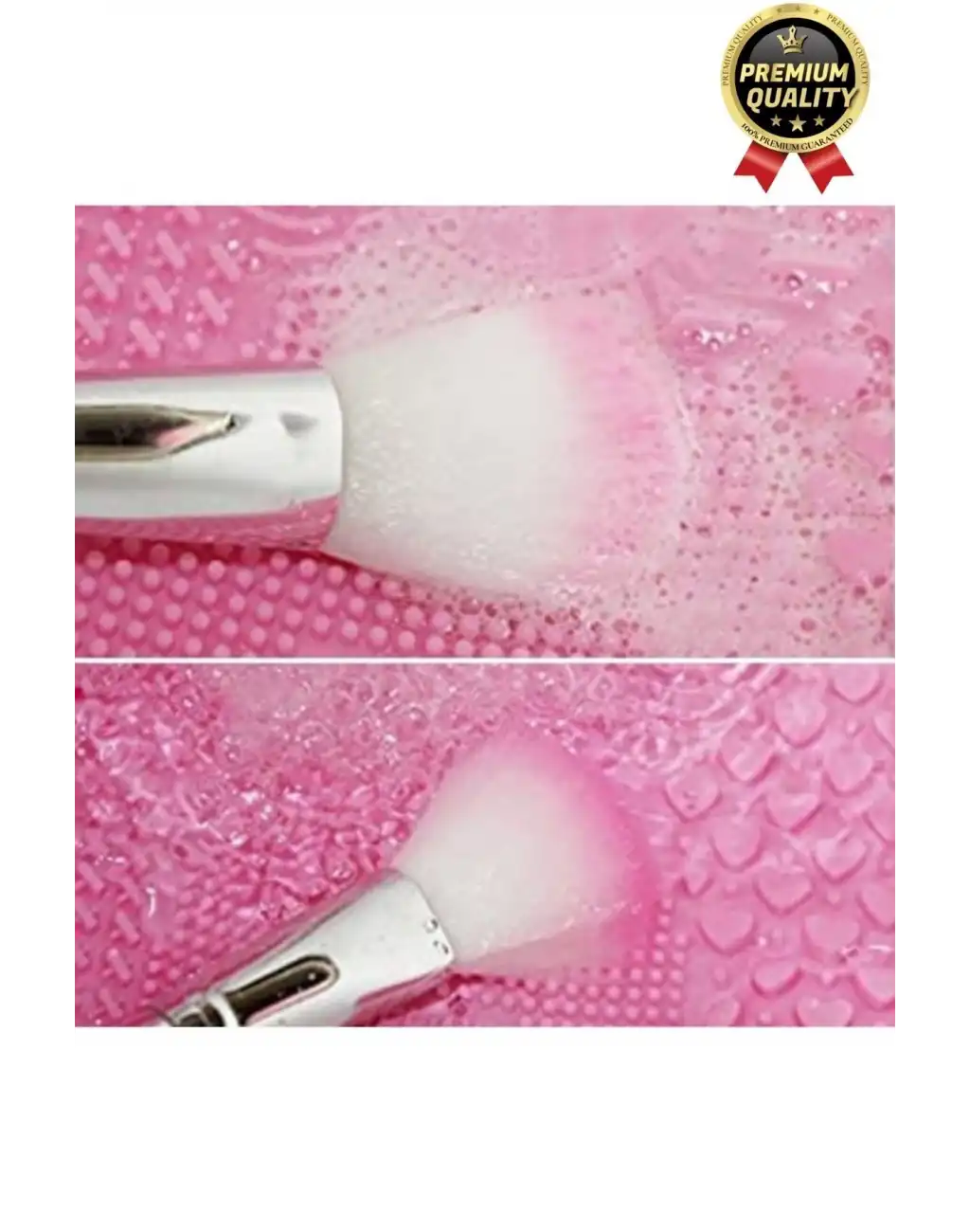 Premium Pratik Kolay Yıkanabilir Kurutulabilir Silikon Makyaj Fırçası Süngeri Temizleme Matı Aparatı