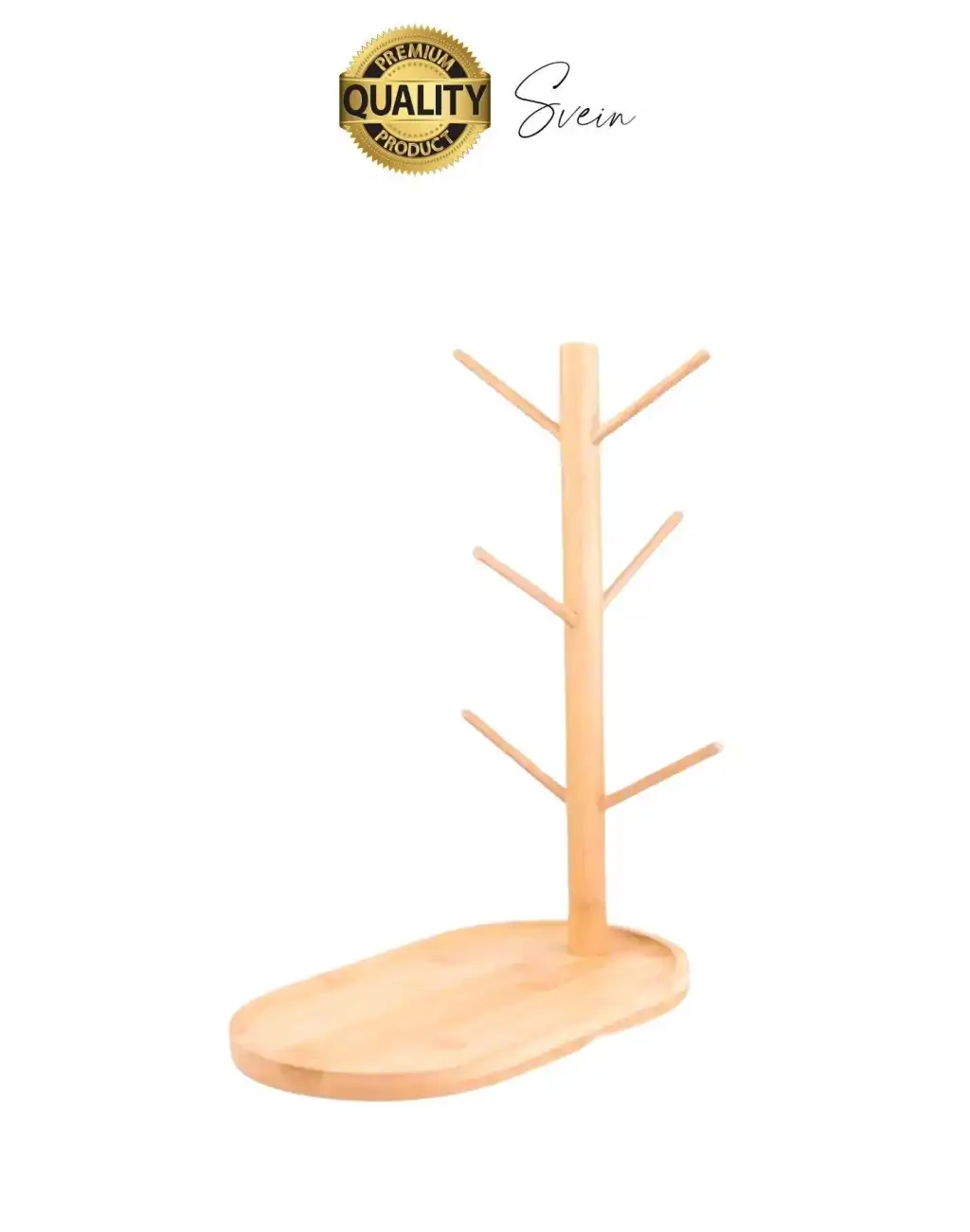 Büyük Geniş Bambu Aksesuar Takı Standı Askılığı Ahşap Anahtar Bardak Kupa Mutfak Raf Organizer