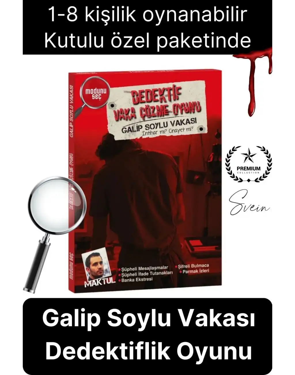 Yeni Seri Katil Kim Bulma Oyunu Kutulu Dedektif Vaka Çözme Grup Aktivitesi Galip Soylu Davası