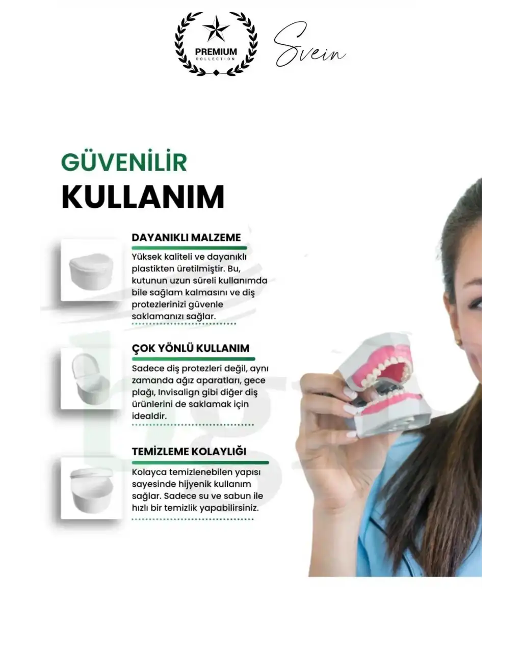 Yüksek Kalite Diş Protezi Saklama Kabı Kutusu Ortodondik Seyahat Ağız Koruyucu Taşınabilir Hijyenik