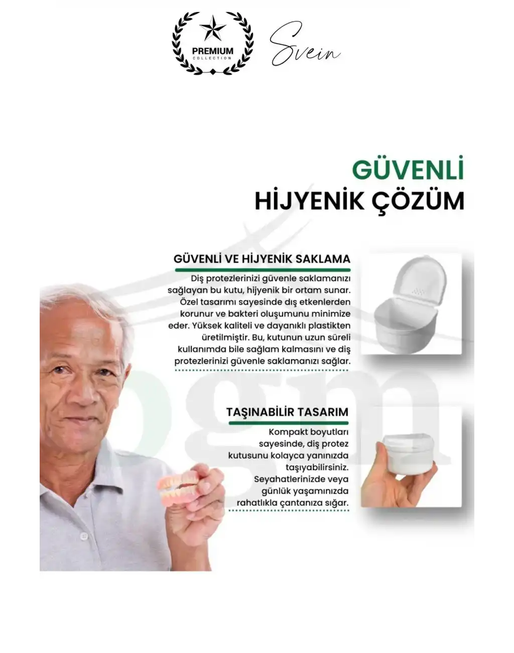 Yüksek Kalite Diş Protezi Saklama Kabı Kutusu Ortodondik Seyahat Ağız Koruyucu Taşınabilir Hijyenik