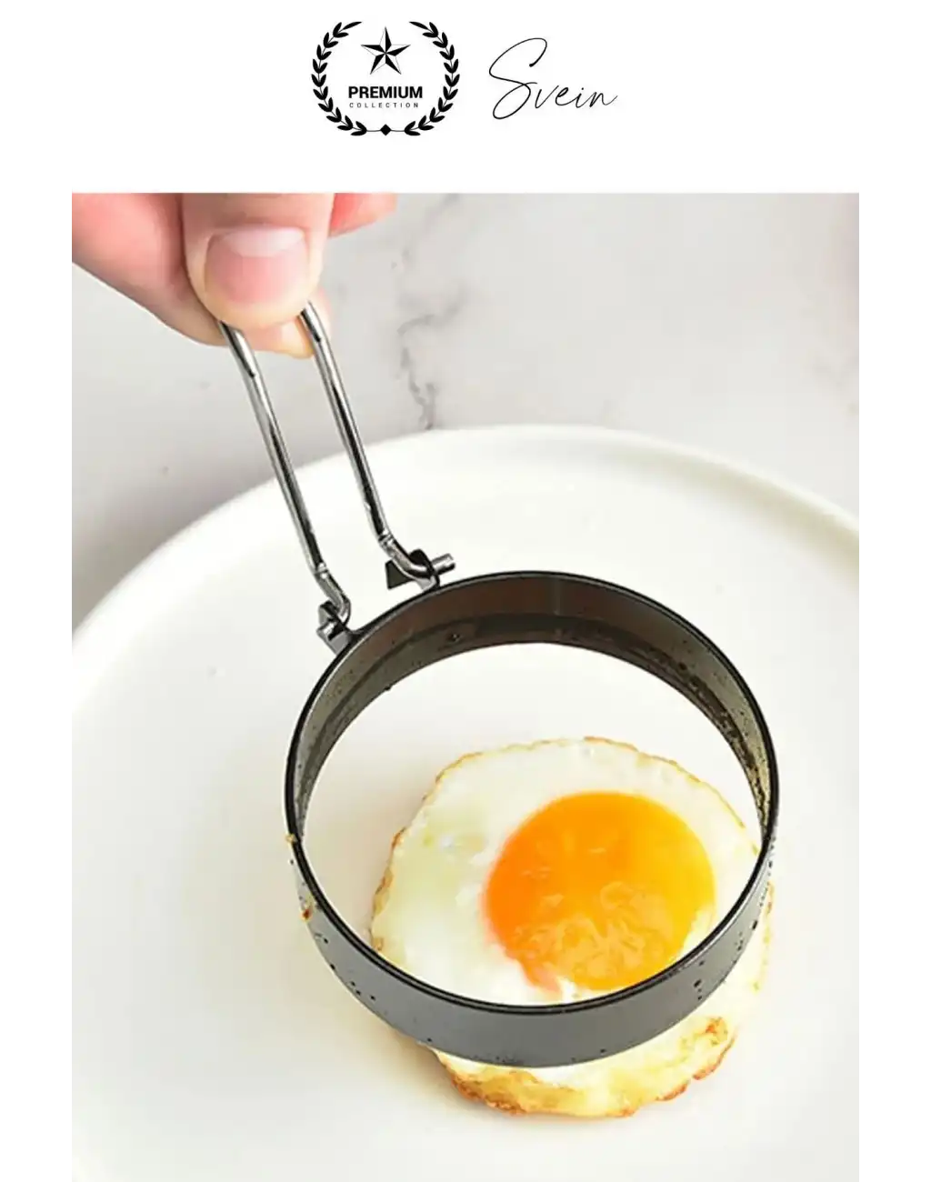 Premium Yanmaz Yapışmaz Paslanmaz Metal Yuvarlak Omlet Krep Kalıbı Tava Sahanda Yumurta Pankek