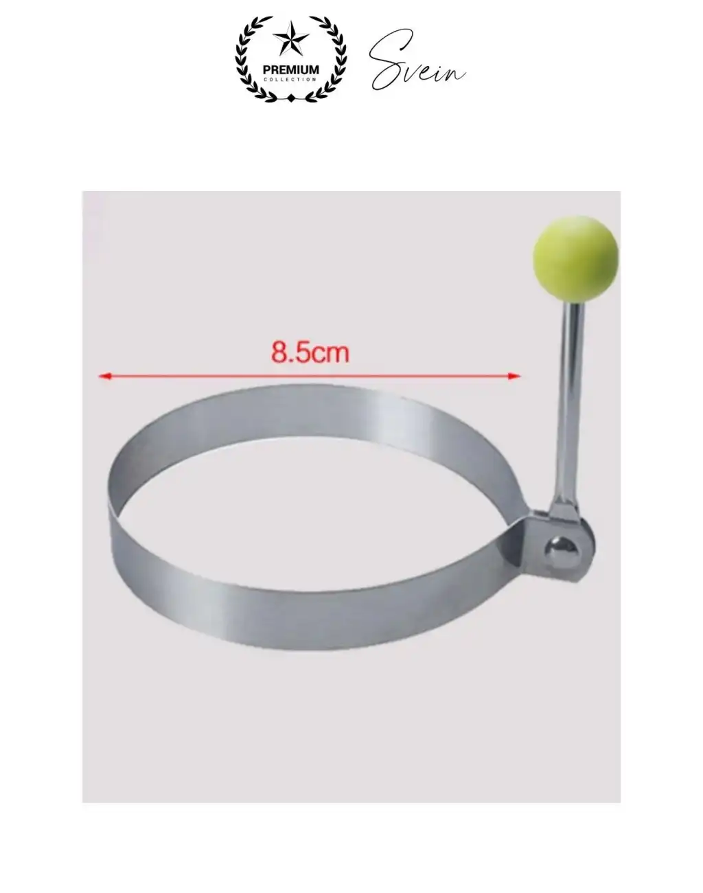 Premium Yanmaz Yapışmaz Paslanmaz Metal Yuvarlak Omlet Krep Kalıbı Tava Sahanda Yumurta Pankek