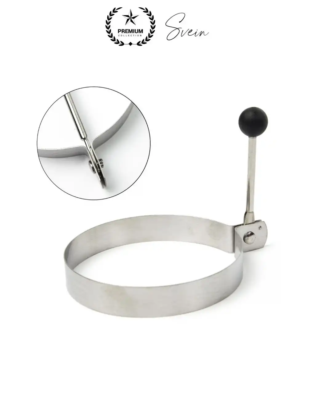 Premium Yanmaz Yapışmaz Paslanmaz Metal Yuvarlak Omlet Krep Kalıbı Tava Sahanda Yumurta Pankek